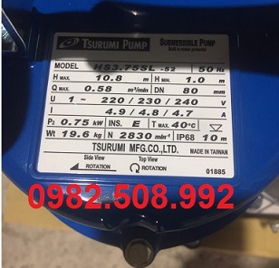 Tem máy bơm chìm Tsurumi HS3.75SL - 35m3/h