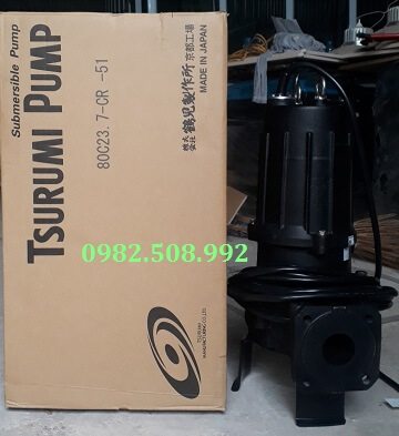Máy bơm cánh cắt rác Tsurumi 80C23.7-CR, 3.7kw