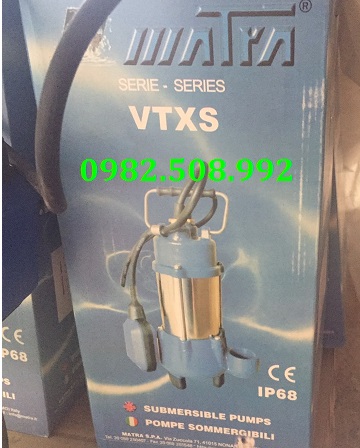 Máy bơm bùn loãng nước thải VTXS50/G hiệu Matra - Italy