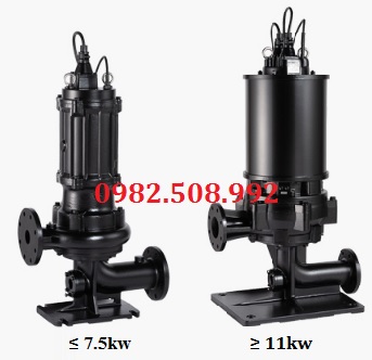 Máy bơm chìm Tsurumi cánh cắt chạy khô