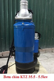 Máy bơm hút bùn loãng thả chìm 5.5kw, model KTZ35.5
