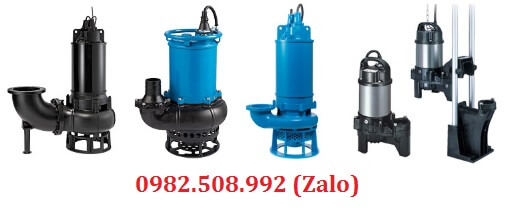 Bơm chìm thoát nước thải Tsurumi Nhật có họng xả bên kèm khớp nối nhanh