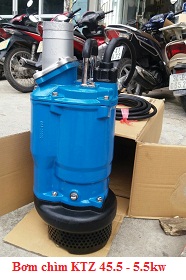 Bơm chìm hố móng Tsurumi KTZ45.5, máy bơm thả chìm Japan 5.5kw